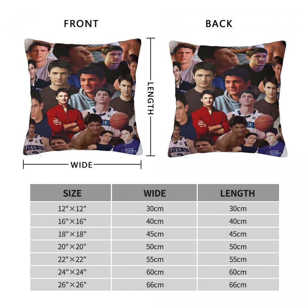 One Tree Hill Nathan Scott Pillowcase Polyester Linen Velvet Printed Zip Decor Pillow Case Sofa Seater Cushion Case 45X45