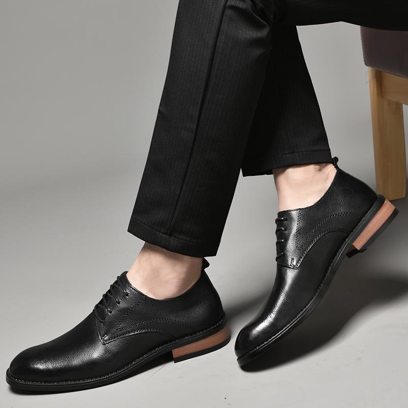 Casual Slip On Formal Leather Men Shoes Men Italian Black Male Loafers Men Shoes Wedding Party Dress Shoes