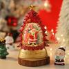 Рождественский вертеп, елка-шар с кружащейся водой, сверкающими огнями, настольная фигурка Санта-Снеговика для домашнего декора
