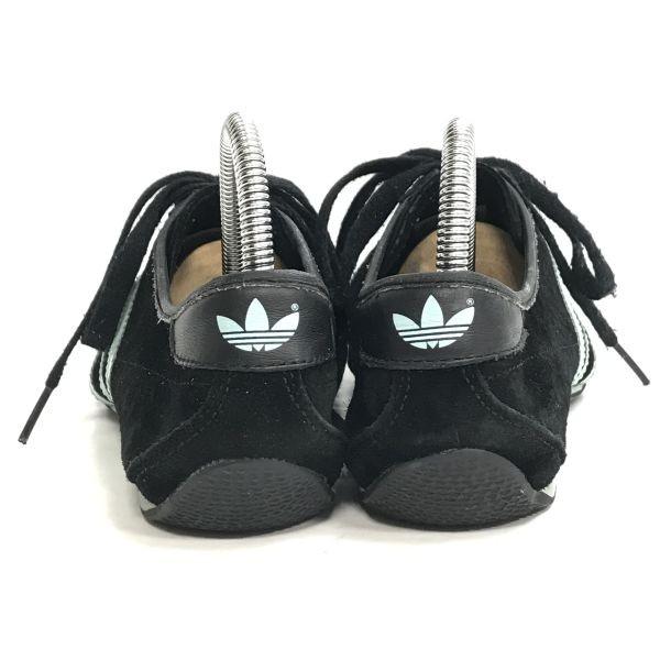 Adidas Кеды OKAPI из замши с низким вырезом Женские 24.0 Черные Голубые Кроссовки(ИСПОЛЬЗОВАЛ)