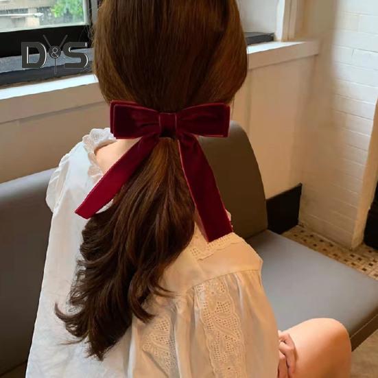 Ribbon Bowknot Decor Hair Pin Anti-slip Hair Clip Headband Scrunchy Ponytail Holder Women Girl Decorative Hair Accessory