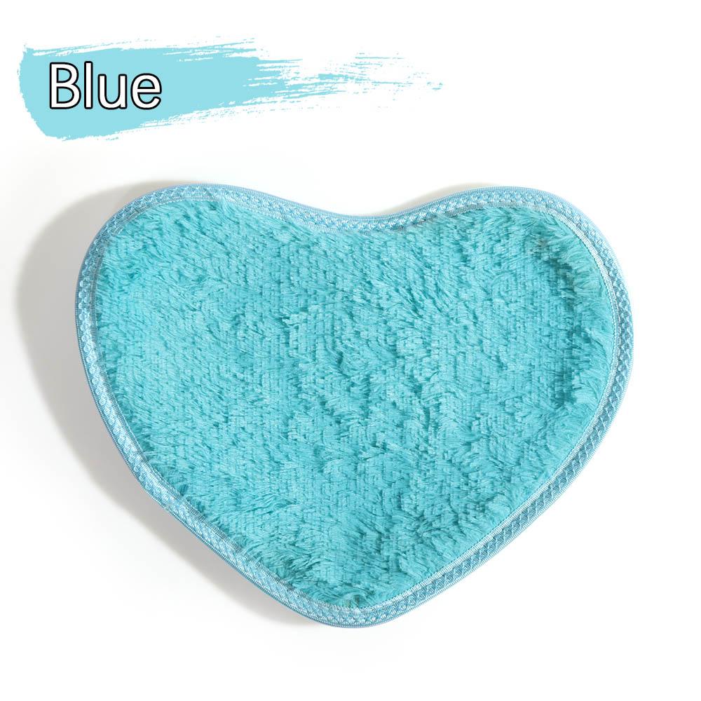 40x30cm Fashion Soft Nonslip Floor Memory Foam Flannel Carpet Bath Rug Heart Mat