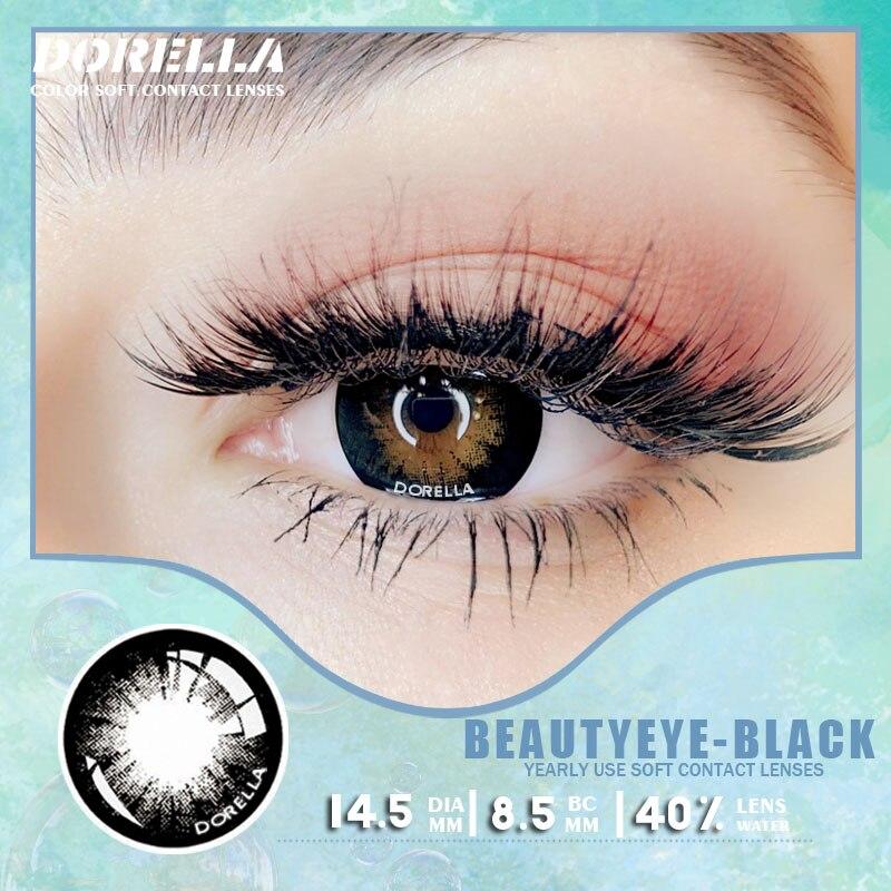 D'ORELLA 1 пара (2 шт.) натуральных цветных контактных линз для глаз, косметические контактные линзы, цветные контакты для глаз