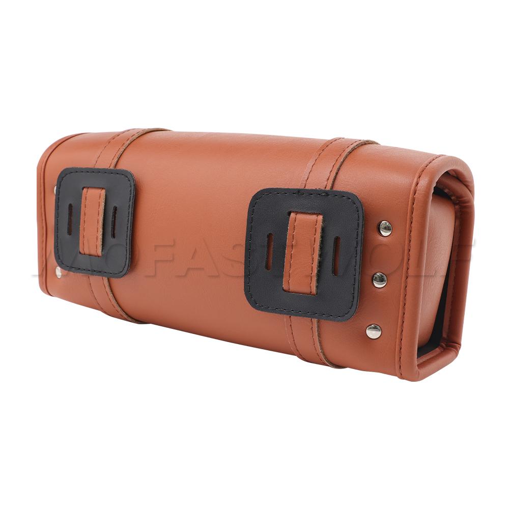 Retro Motorcycle Front Fork Handlebar Bag Tool Side Pack Carry Motorcyclists Leather Roomy Waterproof Motor Tail Bags Luggage