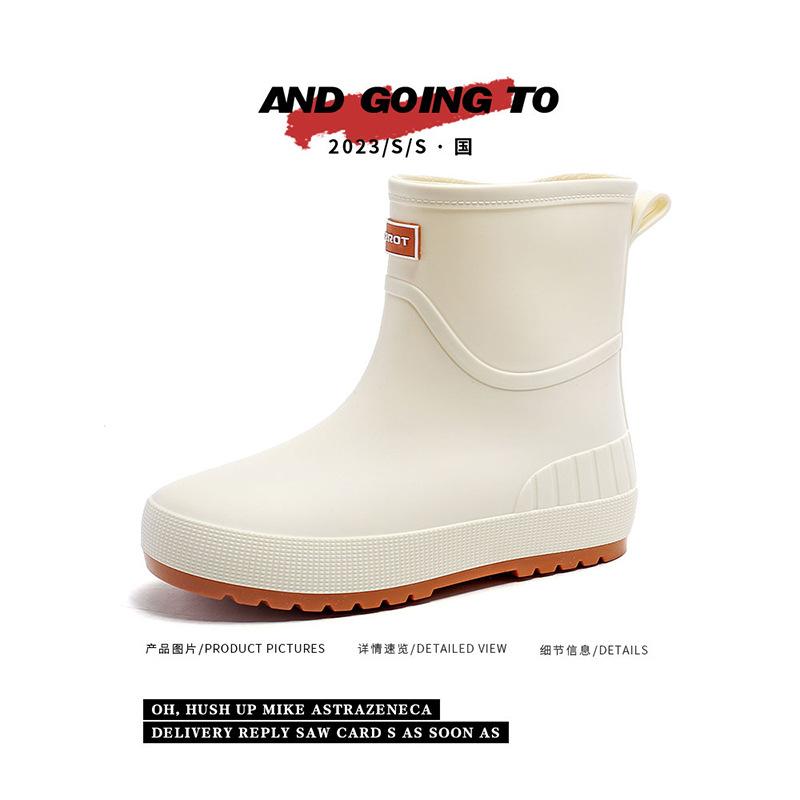 Новые женские японские резиновые сапоги средней высоты