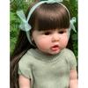 55 см 22 дюйма полный силиконовый корпус Reborn Baby коричневые волосы девочка кукла игрушка реалистичная принцесса для малышей Bebe