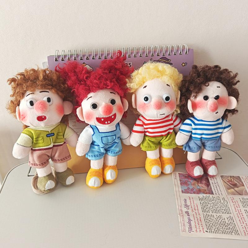 Soft Cartoon Curly Hair Plush Keychain Lovely Fluffy Doll Pendant 1Pcs Durable Key Holder for Women Purse Decor