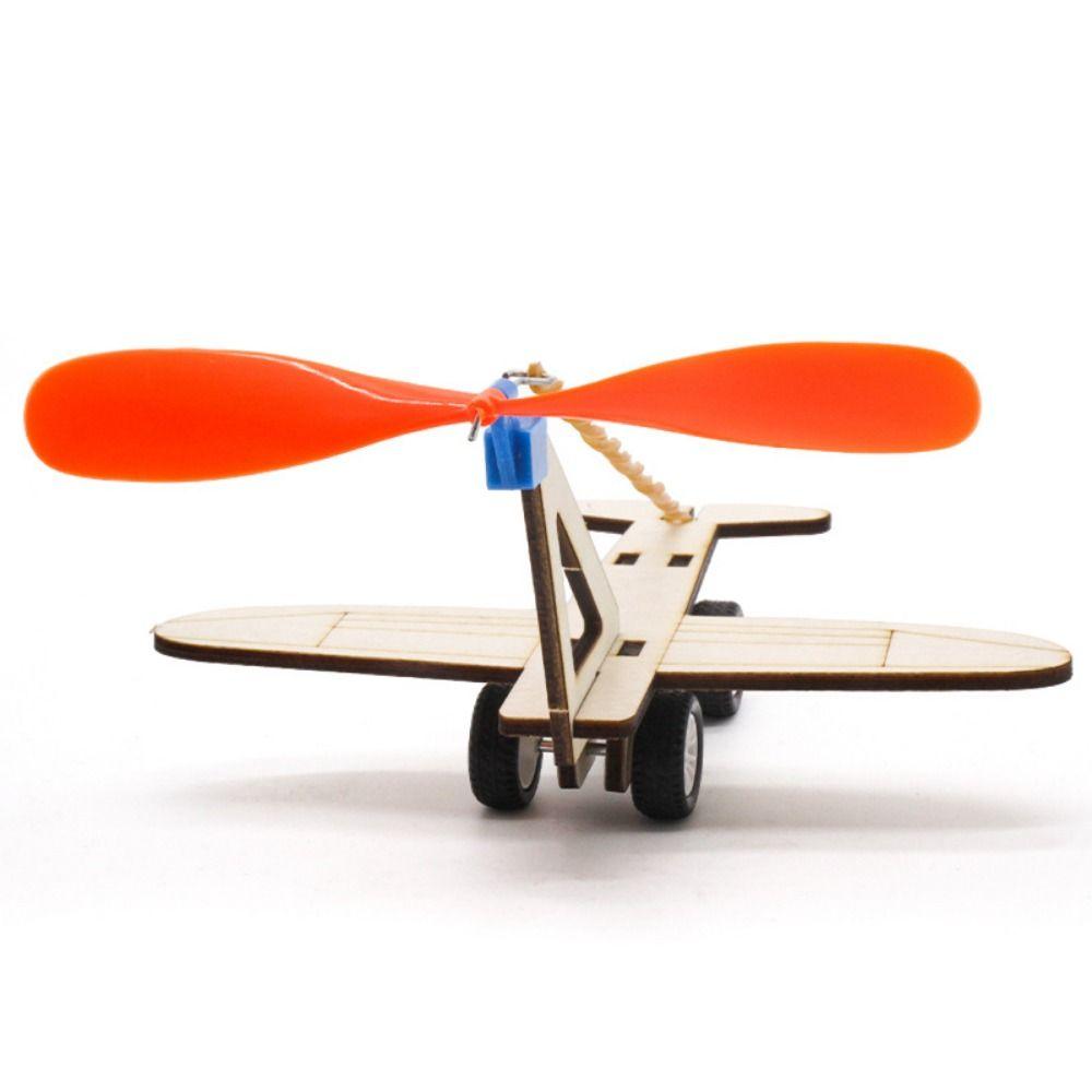 10pcs 2 Colors Rubber Band Powered Propellers Plastic Car Propeller For Student Airplane Projects