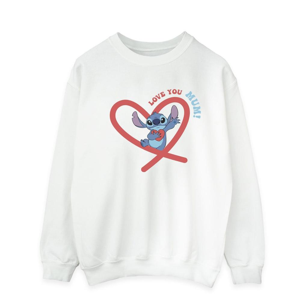 Disney Mens Lilo & Stitch Love You Mum Sweatshirt