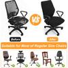 2pcs Office Chair Covers Stretchable, Universal Office Chair Seat Cover, Washable Removable Computer Chairs Cover for Seat Cushion Protectors(Black)