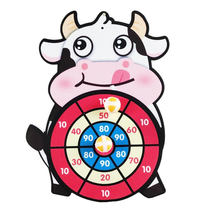 Children'S Target Sticky Ball Throwing Dart Board Self-Adhesive Plate Set Indoor Outdoor Puzzle Boys And Girls Darts