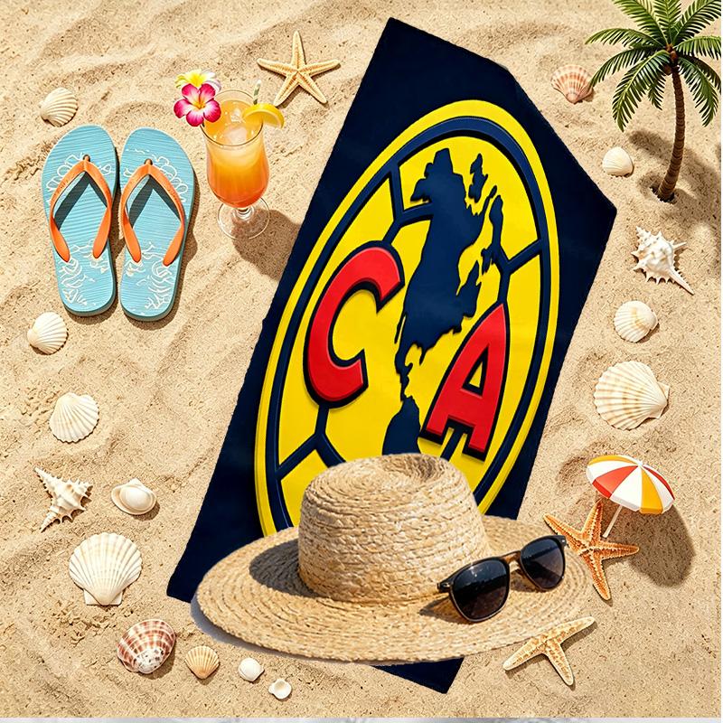 Club America Print Beach Towel, Versatile Lightweight Absorbent Beach Towel for Pool Surf Yoga Bathroom, Perfect Birthday Holiday Gift