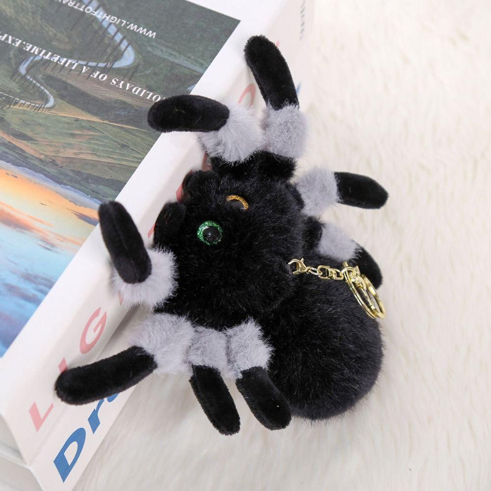 PP Cotton Colored Eye Spider Plush Pendant Fluffy Spider Plush Keychain  Home Decor