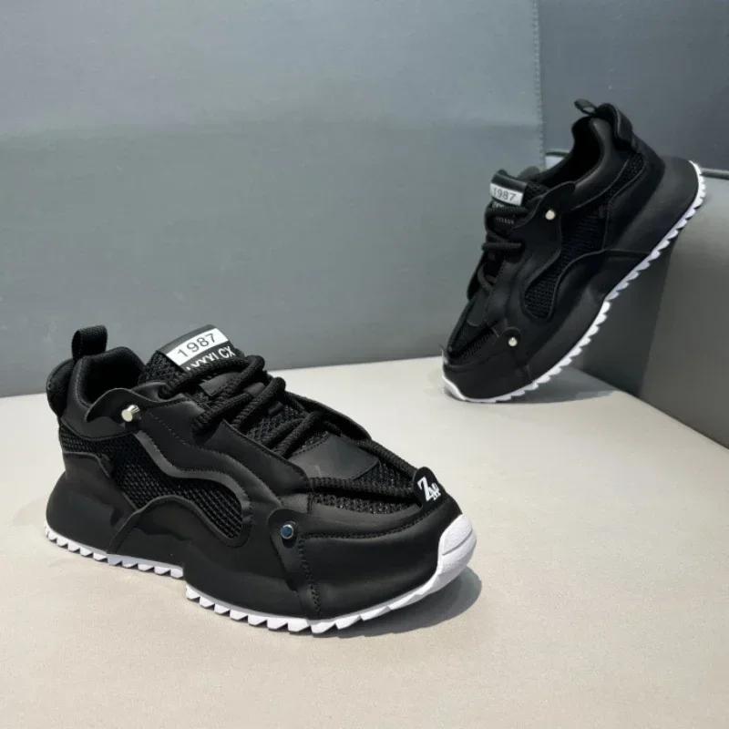 New Luxury Men's Sports Shoes Designer Running Shoes Men's Fashion Anti Slip Sports Shoes Thick Soled Breathable Men's Shoes