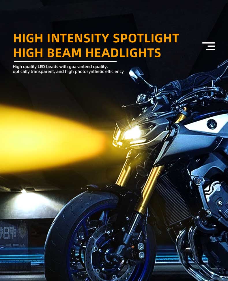 Mini Driving Light LED Projector Lens Motorcycle Headlight ATV Scooter for Auxiliary Spotlight Lamp 1pcs Mini Driving Light