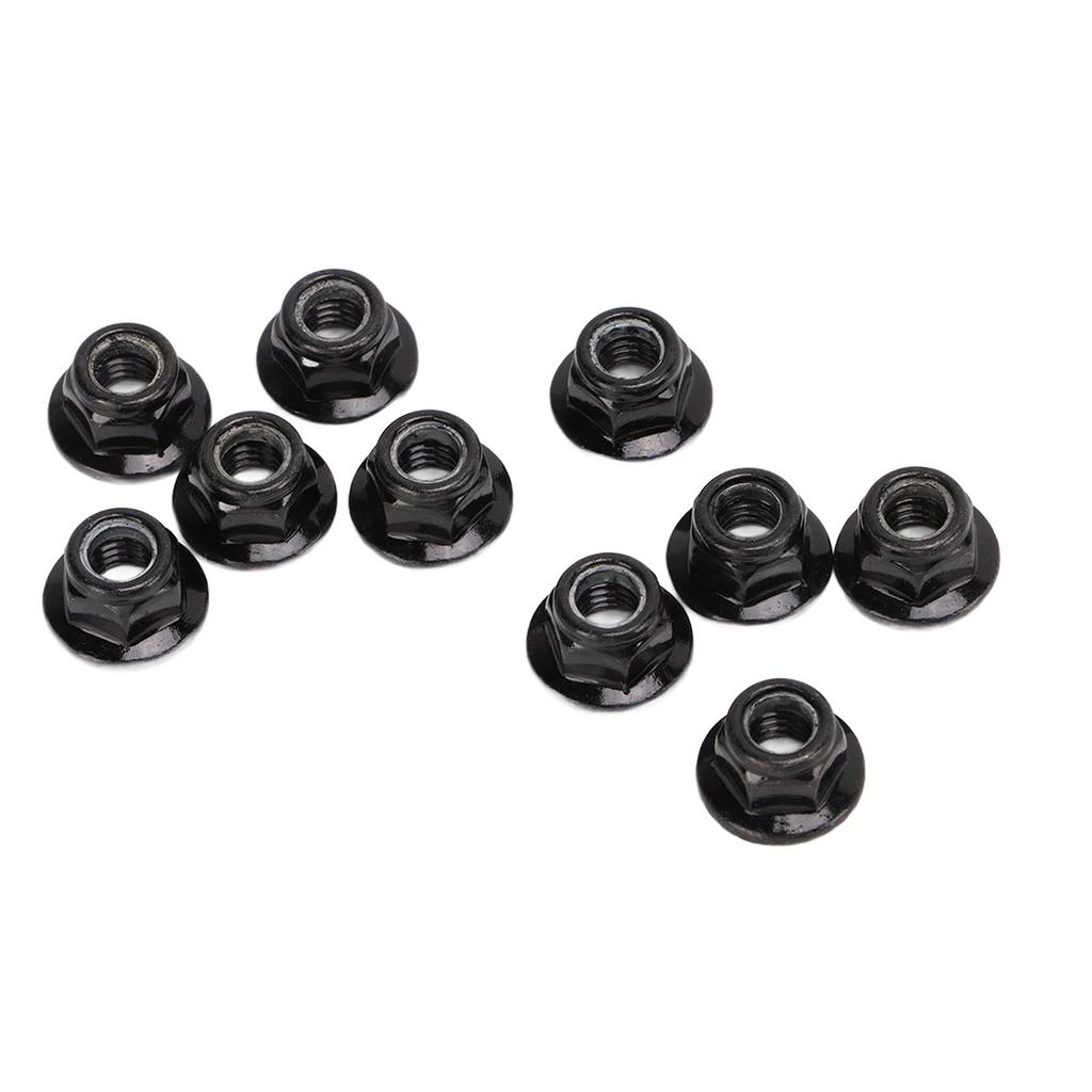 10 Pcs Lock Tire Nut Corrosion Resistant RC Model Car M5 Flange Nut Lock Tire NutBlack