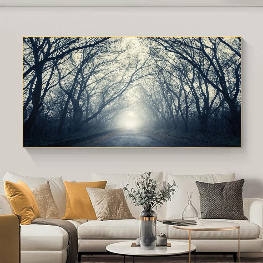 Пейзаж Лес Дерево Холст Картина Солнечные Плакаты и принты Настенные Художественные Фотографии для Гостиной Современный Домашний Декор Без Рамки