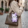 Big Ear with Flower Rabbit Plush Keychain Bag Hanging Bunny Plush Doll Pendant  Lady/Girls