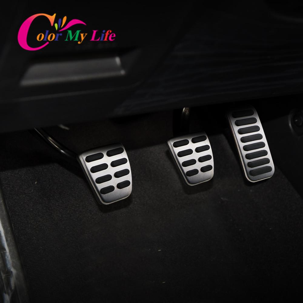 Автомобильные педали Color My Life для Hyundai Kona Kauai 2017 2018, крышка педали газового тормоза из нержавеющей стали