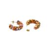 Boucles d'oreilles en argent 925 Luxenter avec cristaux multicolores finis en or jaune 18K - Salblai