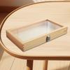Badge Storage Box Brooch Organizer Wooden Jewelry Display Case Collector for Keepsake Rings