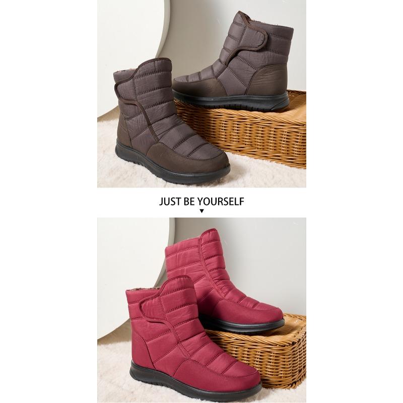 Женские туфли с толстым бархатным зонтиком, зимние сапоги, женские теплые хлопковые сапоги с подошвой из коровьей кожи, женские