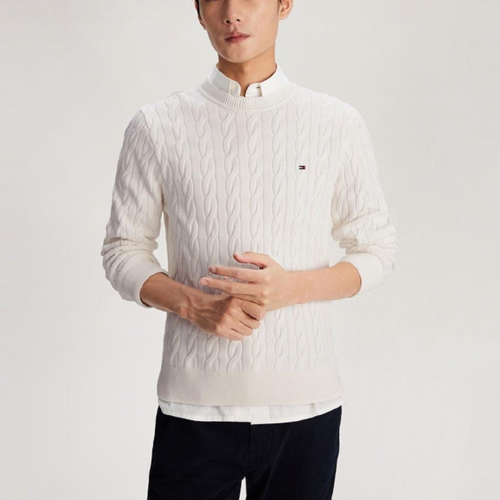 Tommy Hilfiger cable-knit crew-neck sweater MW0MW33132