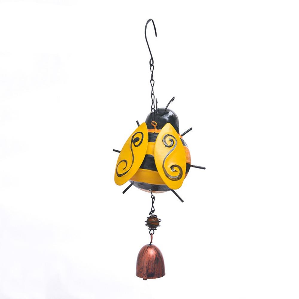Practical Handmade 3D Hanging Wind Chimes Painted Unique Ladybug Hanging Bell Animal Wind Chimes Pendant Yard