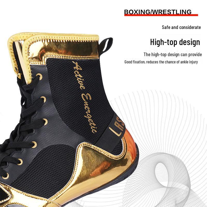 Профессиональные боксерки и борцовки с высоким верхом - Дышащие, Нескользящие для мужчин и женщин