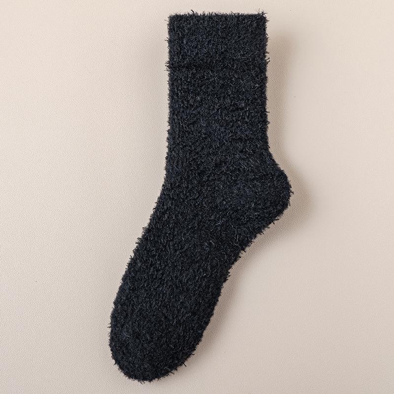 Коралловые бархатные носки для женщин на осень и зиму, толстые теплые носки для сна с бархатными лунными носками