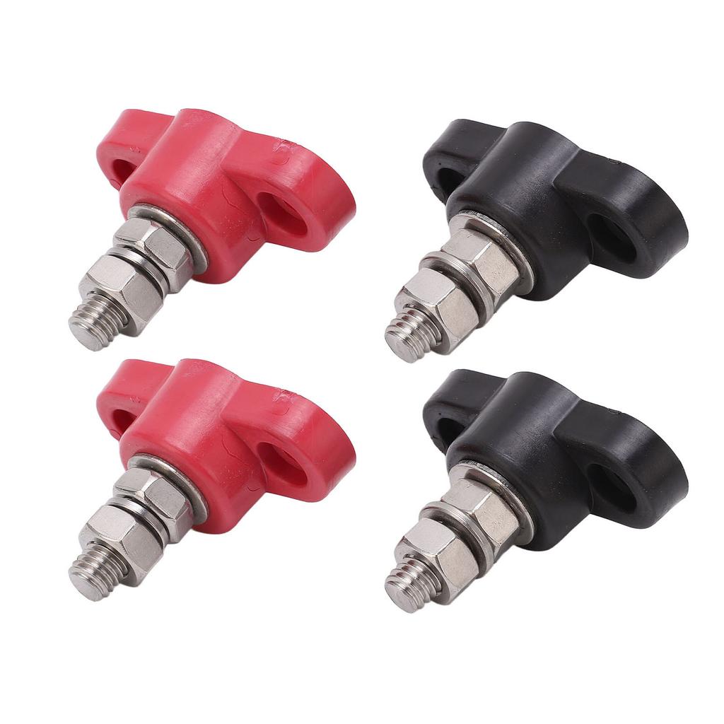 4 шт. клеммные колодки для аккумуляторов 12 В 24 В безопасные красные черные клеммы для аккумуляторов