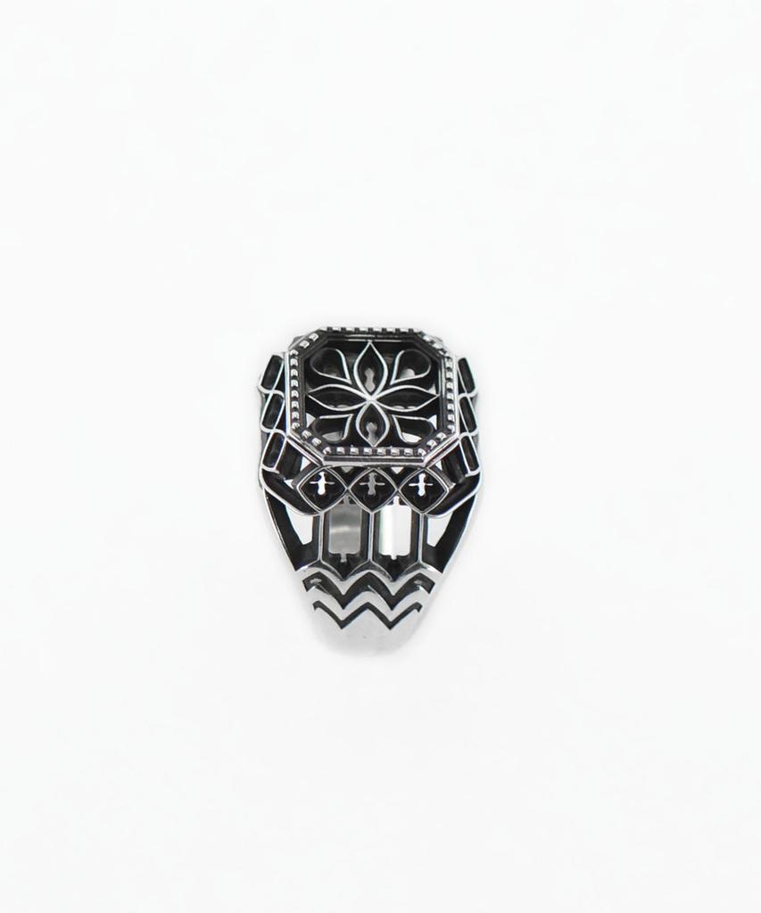 Vivus Ventana Diamant Bold Sealing Antique Silver Ring (Type B)
