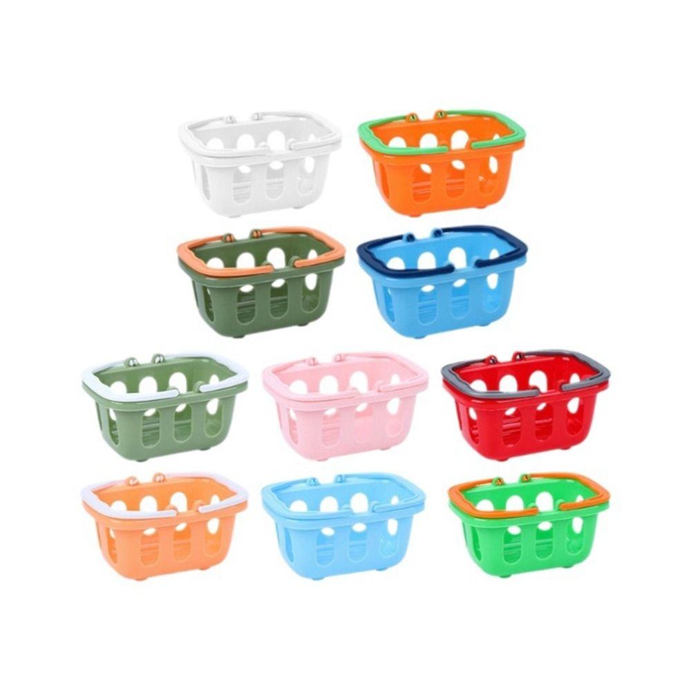 5pcs Multicolors Basket Toys Mini Shopping Hand Basket Model  Doll House