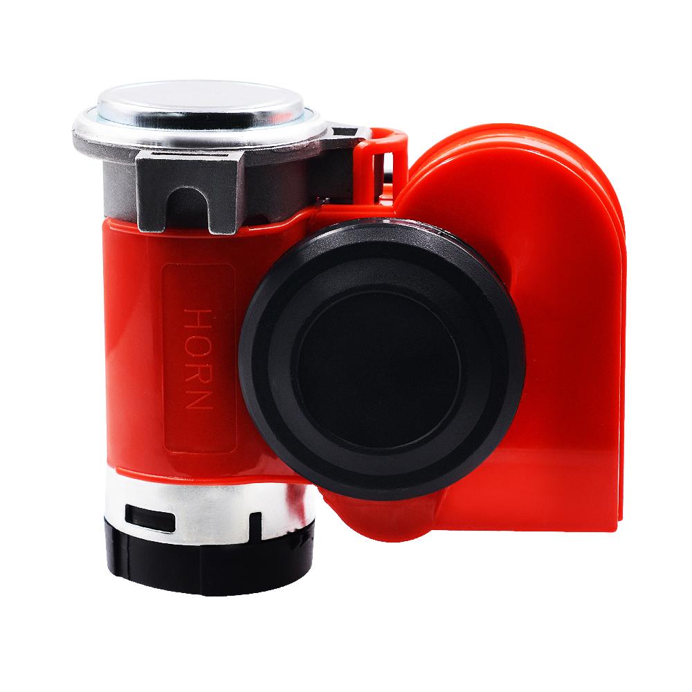 12 В 115 дБ автомобильный воздушный гудок красный компактный двухтональный электрический насос громкая сирена транспортное средство для автомобиля мотоцикла грузовика велосипеда