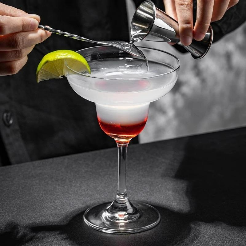 Margarita Glass Cup Classic Handmade Cocktail Glasses Cups Flying Saucer Cup Wide Mouth Glass Goblet Party Gift