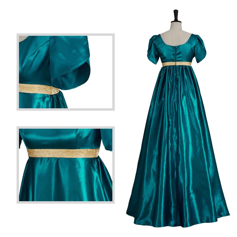 Атласные платья Викторианские бальные платья Платья с ампирной талией Платья в стиле регентства