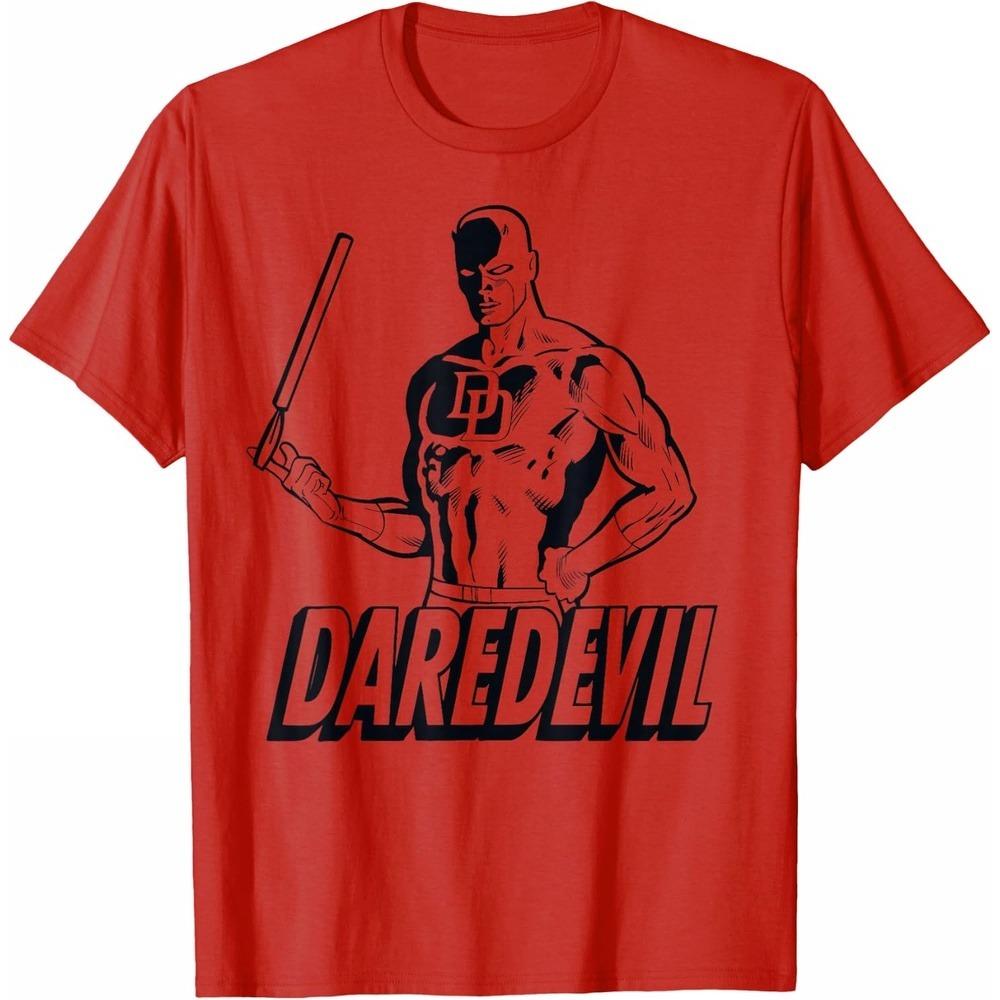 Daredevil TShirt Harajuku Unisex Short Sleeve Soft Cotton Slim Fit Standard Crew Neck Trendy Top for Him Her
