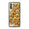 Honeybee Flower Pattern Phone Case For Oppo Reno 13 12 11 10 7 F Find X5 X6 A98 A80 A79 A78 A57 A54 A31 A17 Pro Soft TPU Cover