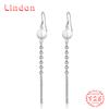 Линдон стерлингового серебра 925 пробы синтетический жемчуг серьги серьги-капли для женщин подарки на свадьбу