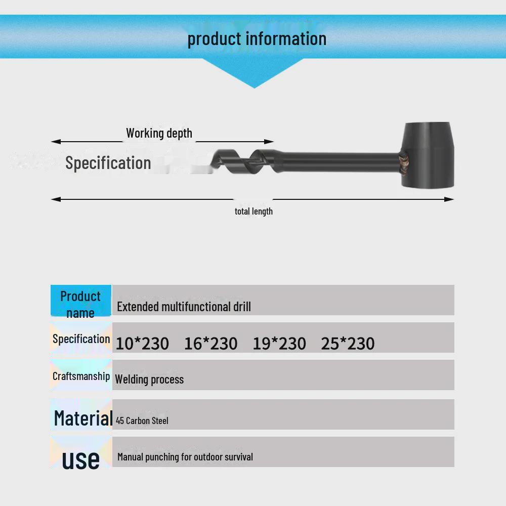 Универсальная ручная дрель для деревообработки: Ручное спиральное сверло для выживания и проектов «сделай сам»