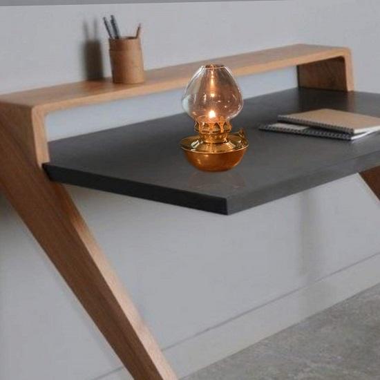 Set of 4 Vintage Glass Oil Lamp, Brass Mini Oil Lamp, Antique Oil Lamp for Home Decor, Nautical or Victorian Wedding, Store Window