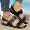 Fashion 2024 Brand Women's Shoes Buckle Strap Women's Sandals Fashion Peep Toe Casual Sandals Women Hot Sale Plus Size Flat Sandals