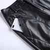 Утолщенные черные кожаные брюки женские свободные брюки-харлан с высокой талией осенне-зимние плюшевые брюки леггинсы повседневные брюки из искусственной кожи
