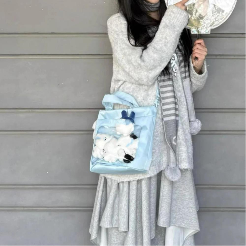 Новая милая и очаровательная сумочка Y2K Ульцзан Ita Bag Сумка для кукол Прозрачная японская женская сумка через плечо Сумка через плечо большой вместимости