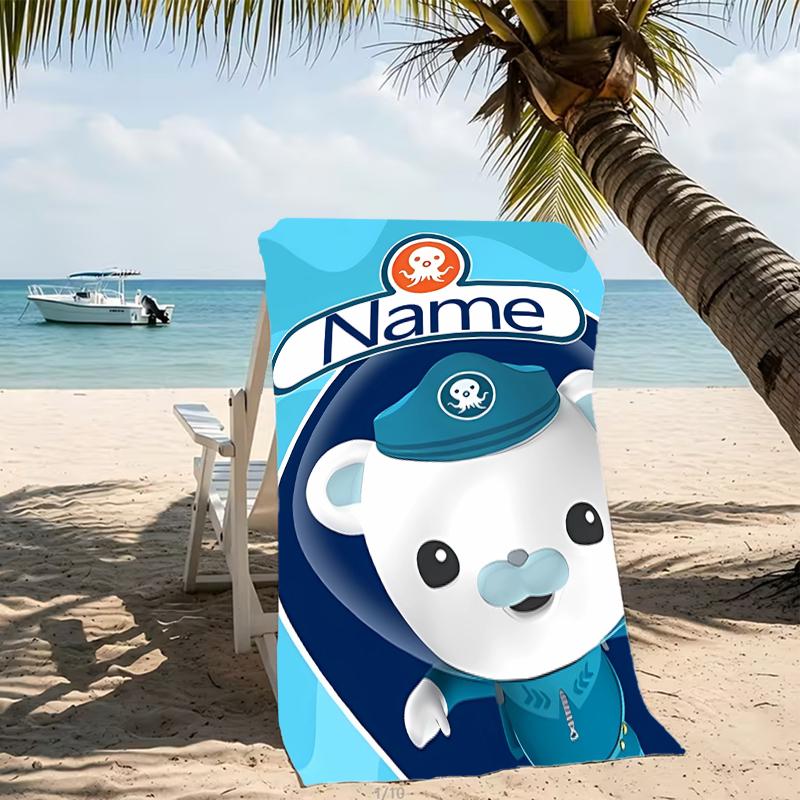 Customizable personalized beach towels Octonauts themed designs.Suitable for the beach, yoga, sports;ideal as beach accessories