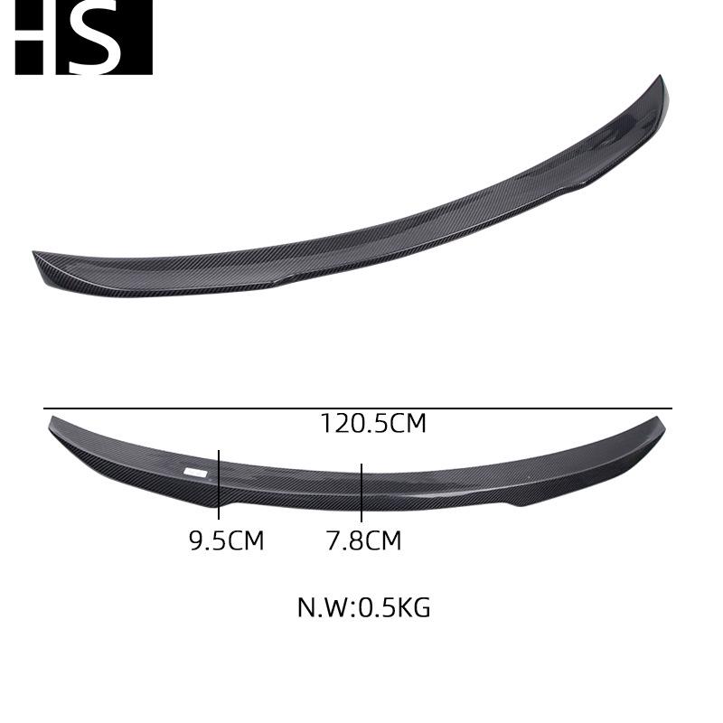 Compatible with 2005-2012 BMW 3 Series E90 M3 Sedan CS Style Carbon Fiber Rear Wing Spoiler