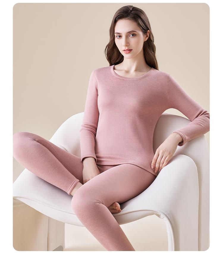 360G Thick Warm Velvet Women's Warm Underwear Base Layer Set