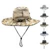 New Outdoor Hat Digital Camouflage Fisherman Hat Fishing Hat Sun Protection Sun Hat Large Brimmed Hat Hiking Hat Net Hat