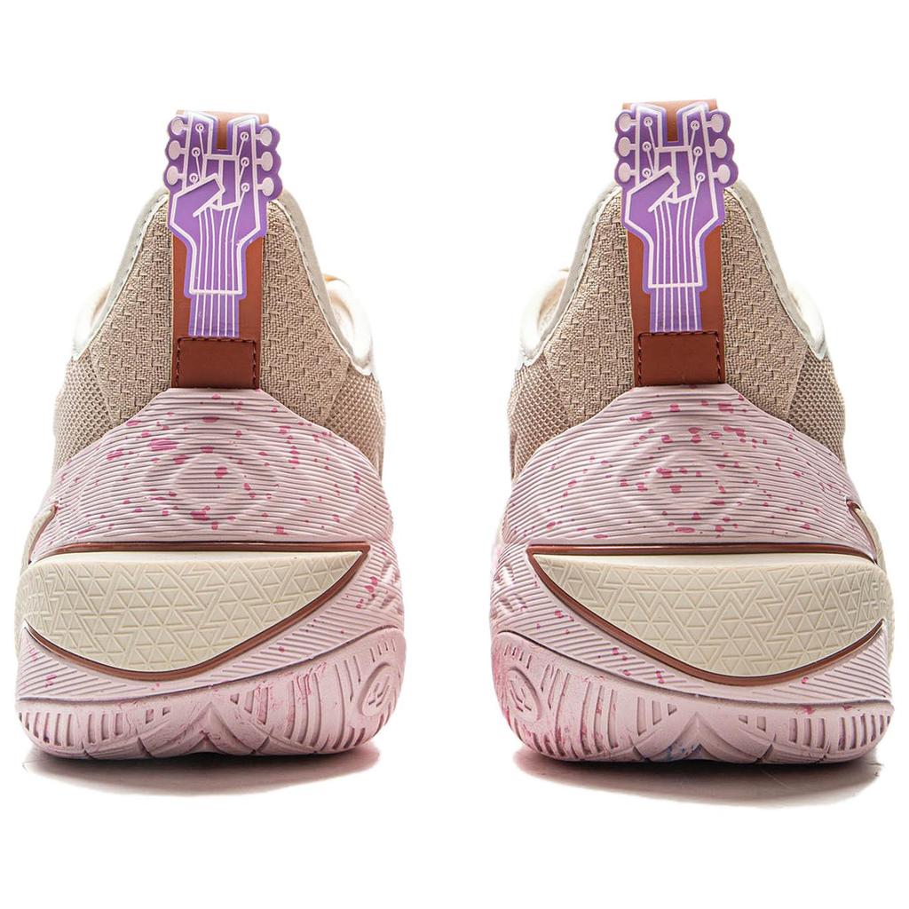 Li Ning Buckets Амортизирующие Нескользящие Водонепроницаемые Низкие Баскетбольные Кроссовки Мужские Серый Фиолетовый ABAV051-13