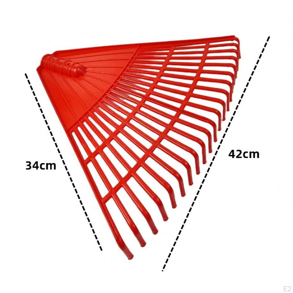 Садовые грабли для листьев, головка, садовый инструмент для уборки, 42x34 см, легкие, для весенней уборки кустарников и травы